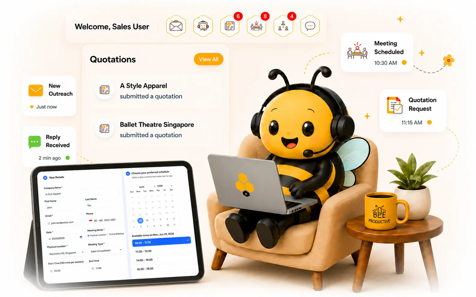 BusySales Dashboard Preview